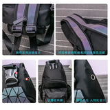 Luminous Hologram Geometric Messenger Bag