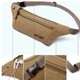 Unisex Durable Waist Bag Canvas Hip Bag Pouch
