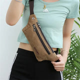 Unisex Durable Waist Bag Canvas Hip Bag Pouch