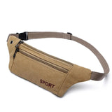 Unisex Durable Waist Bag Canvas Hip Bag Pouch