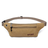 Unisex Durable Waist Bag Canvas Hip Bag Pouch