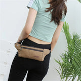 Unisex Durable Waist Bag Canvas Hip Bag Pouch