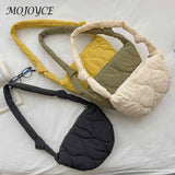 Women Messenger Bag Autumn Winter Female Down Bag Solid Large Capacity