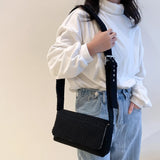Women Messenger Bag Casual Small Square Satchels Soft Cloth Portable