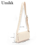 Women Messenger Bag Casual Underarm Bag Adjustable Strap Soft Cloth