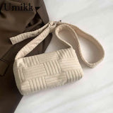 Women Messenger Bag Casual Underarm Bag Adjustable Strap Soft Cloth