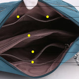 Waterproof Nylon Messenger Bag Large Capacity Crossbody Handbag