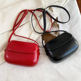 Women Messenger Bag PU Leather Small Shell Bag Vintage Shoulder Bag