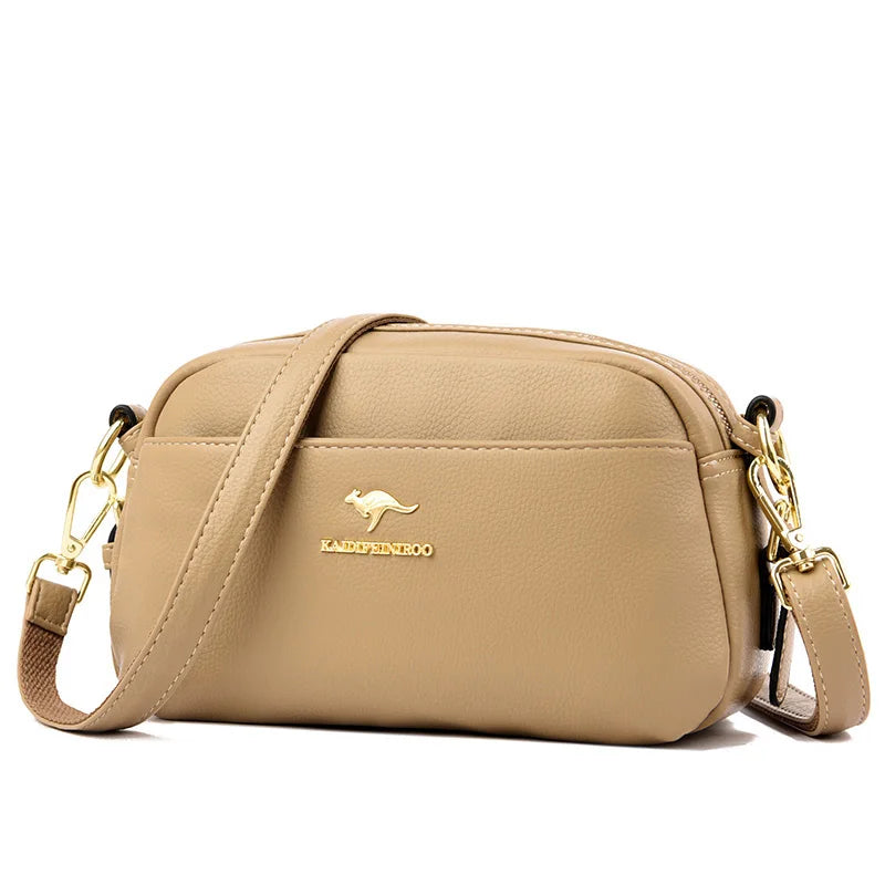 Soft Leather Women Messenger Bag Shoulder Crossbody Mother Bags