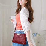 Vintage PU Leather Messenger Bag for Women Girls Shoulder Pouch Small Bag