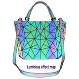 Geometric Luminous Shoulder Bag Fold Handbags Bucket Bag