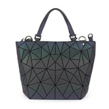 Geometric Luminous Shoulder Bag Fold Handbags Bucket Bag