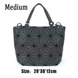 Geometric Luminous Shoulder Bag Fold Handbags Bucket Bag