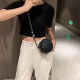 Women Messenger Bags Round bag Girls Crossbody Bag Chains Shoulder Bag