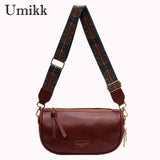 Women PU Leather Messenger Bag Adjustable Strap Crossbody Travel Bag