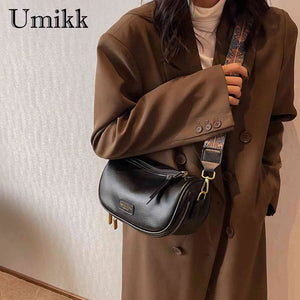 Women PU Leather Messenger Bag Adjustable Strap Crossbody Travel Bag