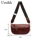 Women PU Leather Messenger Bag Adjustable Strap Crossbody Travel Bag