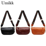 Women PU Leather Messenger Bag Adjustable Strap Crossbody Travel Bag