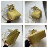 Women Messenger Pack Adjustable Straps Shoulder Bags Solid Tote Lichee Pattern P
