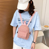 Corduroy Mini Backpack for Students