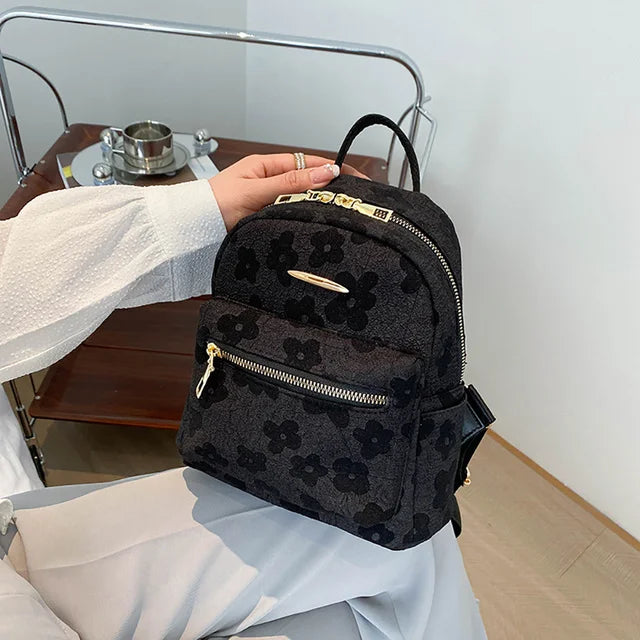 Flower Print Mini Backpack for Girls