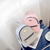 Women Mini Backpack PU Leather College Shoulder Satchel School Rucksack