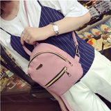 Women Mini Backpack PU Leather College Shoulder Satchel School Rucksack