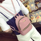 Women Mini Backpack PU Leather School Rucksack NIN668