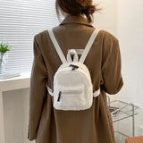 Corduroy Small Backpack Women Casual Travel Student Bookbags