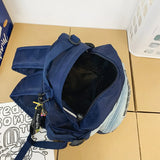 Corduroy Mini Backpack for Women Small Bookbag