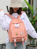 Women Mini Backpack Solid Small Backpacks Casual Student Bookbags