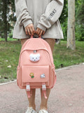 Women Mini Backpack Solid Small Backpacks Casual Student Bookbags