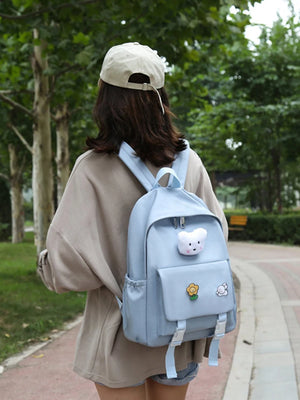 Women Mini Backpack Solid Small Backpacks Casual Student Bookbags