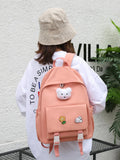 Women Mini Backpack Solid Small Backpacks Casual Student Bookbags