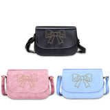 Women Mini Messenger Bag PU Leather Shoulder Bag Femme Bowknot Solid Ladies