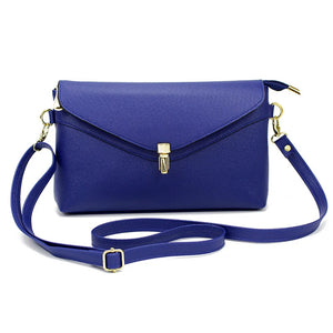 Women Mini Shoulder Bag PU Leather Solid Beach Bag Lock Catch Zipped