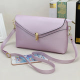 Women Mini Shoulder Bag PU Leather Solid Beach Bag Lock Catch Zipped