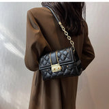Quilted PU Leather Shoulder Crossbody Bag for Women