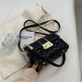 Quilted PU Leather Shoulder Crossbody Bag for Women