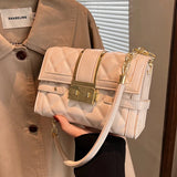 Quilted PU Leather Shoulder Crossbody Bag for Women