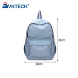 Women Nylon Backpack Preppy Style Students School Casual Solid Large Handbags