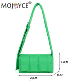 Women Nylon Cotton Shoulder Crossbody Bag Autumn Winter Solid Thread Handbags