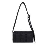 Women Nylon Cotton Shoulder Crossbody Bag Autumn Winter Solid Thread Handbags