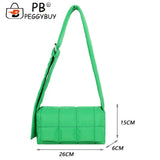 Women Crossbody Shoulder Bag Casual All-match Solid Thread Messenger Handbags