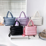 Women Nylon Embroidery Thread Shoulder Crossbody Bag