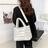 Women Nylon Embroidery Thread Shoulder Crossbody Bag