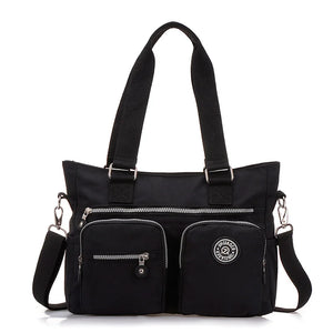 Women Nylon Shoulder Bag Casual Messenger Cross body Travel Tote Top-handle