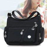 Women Nylon Messenger Bag Lightweight Waterproof Bag Large Capacity