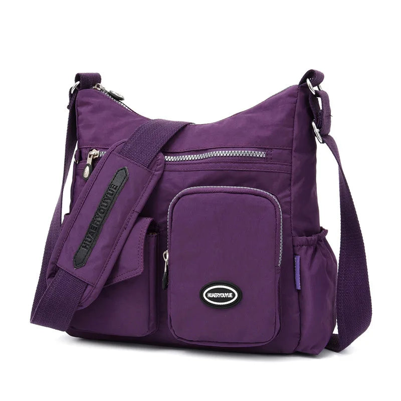 Nylon Shoulder Bags Waterproof Crossbody Bag Top-handle Satchel Handbag Tote