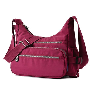 Waterproof Nylon Shoulder Bag Messenger Crossbody Top-handle Satchel Tote